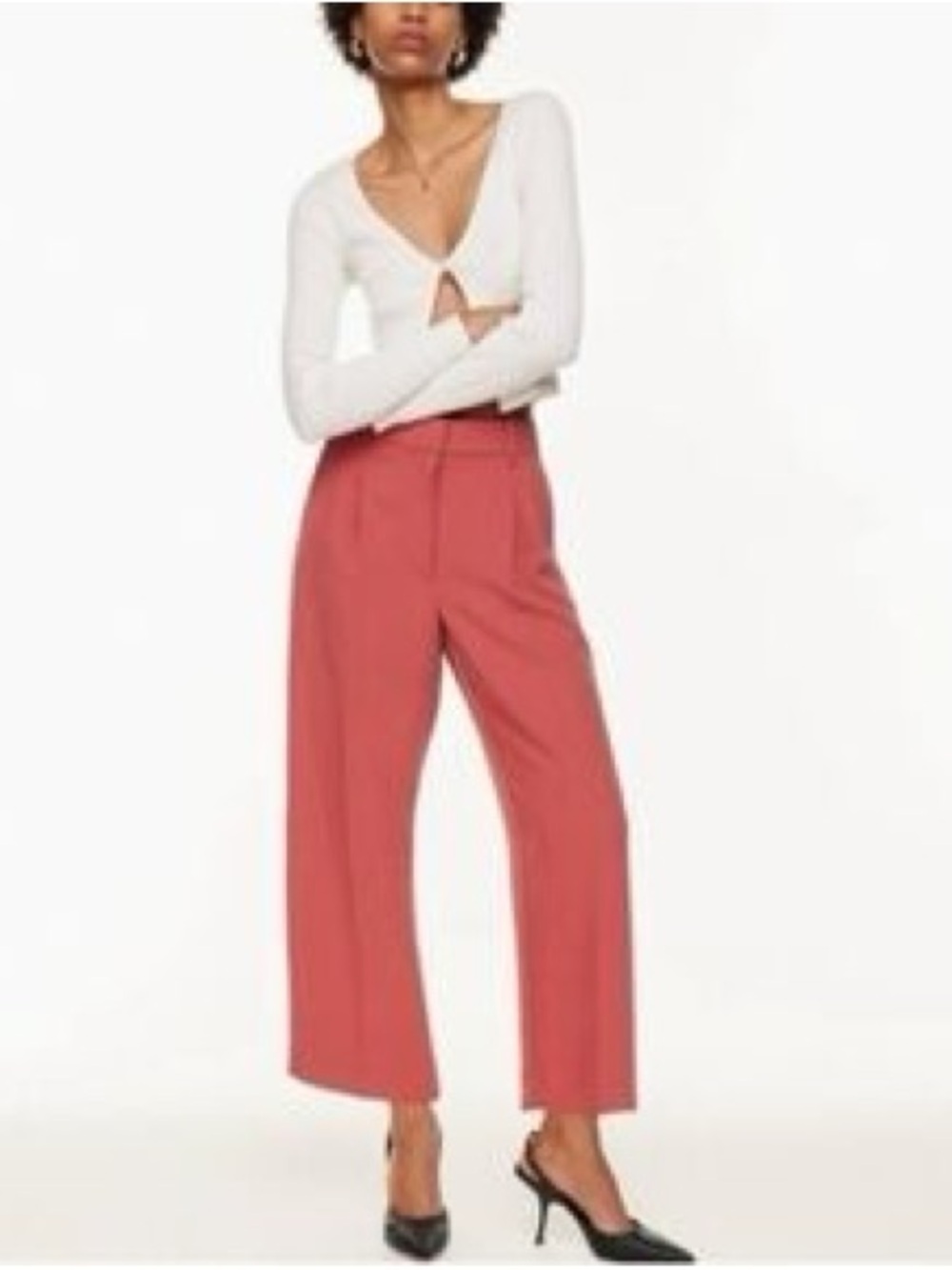 AritziaWilfred Carrot Pant Crepette Trouser Teal |High Rise Pleated Size 00